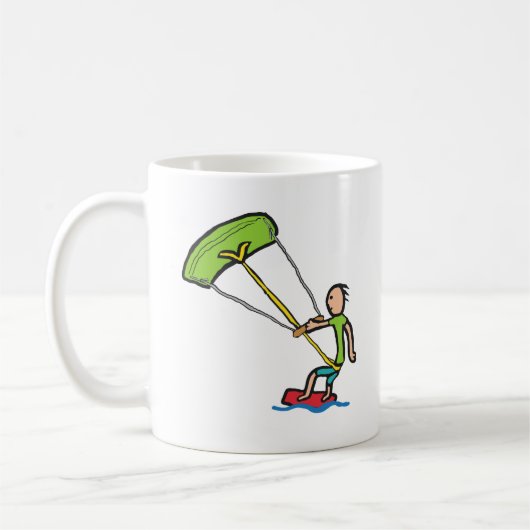 Drachensurfen Kaffeetasse (Links)
