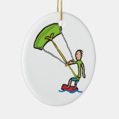 Drachensurfen Keramik Ornament (Rechts)
