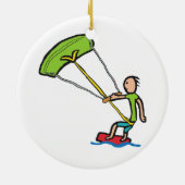Drachensurfen Keramik Ornament (Hinten)