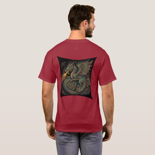 Drachenswirbel T-Shirt (Schwarz voll)