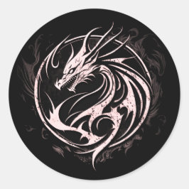 Drachentätowierung Runder Aufkleber