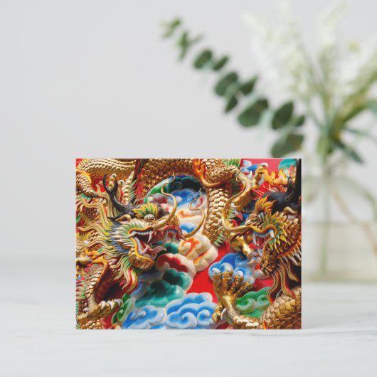 Drachentempel Postkarte (Stehend Vorderseite)