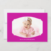 Drachenthema für Girls Geburtstag Einladung (Rückseite)