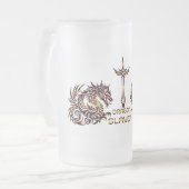 Drachentöter-Bierglas Mattglas Bierglas (Vorderseite Links)