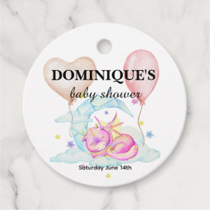Drachenträume lummerieren - Baby Duwer Fevor Tags Geschenkanhänger