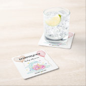 Drachenträume stummen - Babydusche Rechteckiger Pappuntersetzer (Vor Ort)