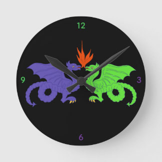 Drachenuhr Runde Wanduhr