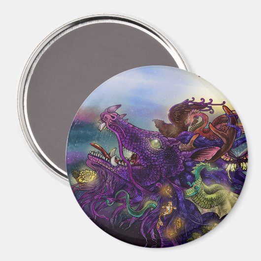 Drachenverzauberung Magnet (Vorderseite/Rückseite)
