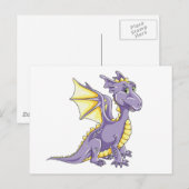 Drachenviolett Postkarte (Vorne/Hinten)
