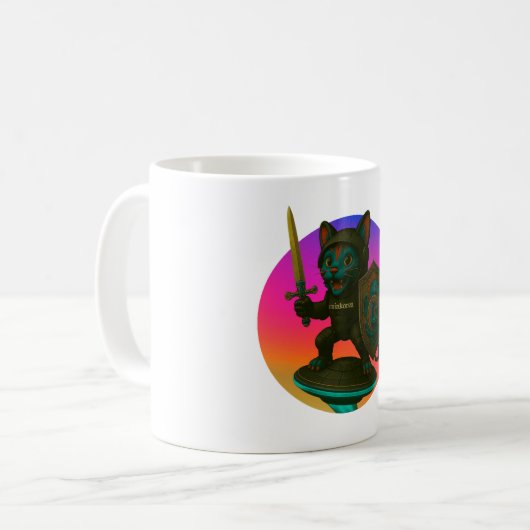 Drachenwache Katzenbecher Kaffeetasse (Vorderseite Links)