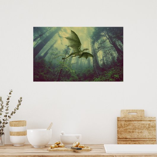 Drachenwald Fantasy Art Poster (Küche)