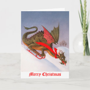Drachenweihnacht Feiertagskarte