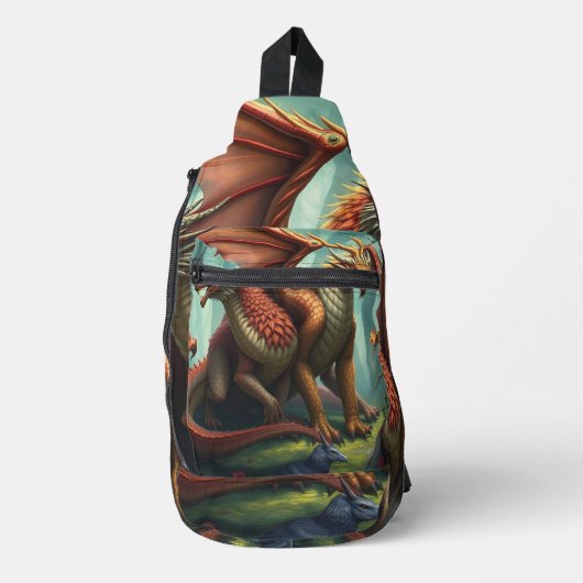 🔥 Drachenwelt – Das Reich der Lüfte und Flammen Crossbody Bag (Vorderseite)
