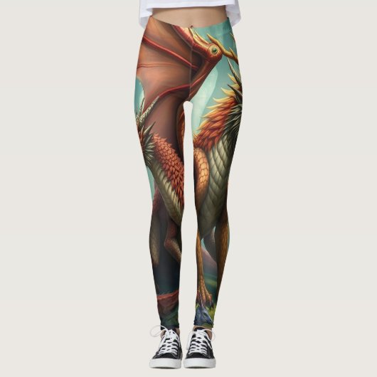 🔥 Drachenwelt – Das Reich der Lüfte und Flammen Leggings (Vorderseite)
