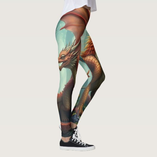 🔥 Drachenwelt – Das Reich der Lüfte und Flammen Leggings (Rechts)