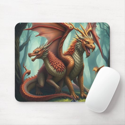 🔥 Drachenwelt – Das Reich der Lüfte und Flammen Mousepad (Mit Mouse)