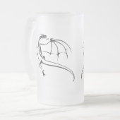 Drachenwelt Mattglas Bierglas (Vorderseite Links)