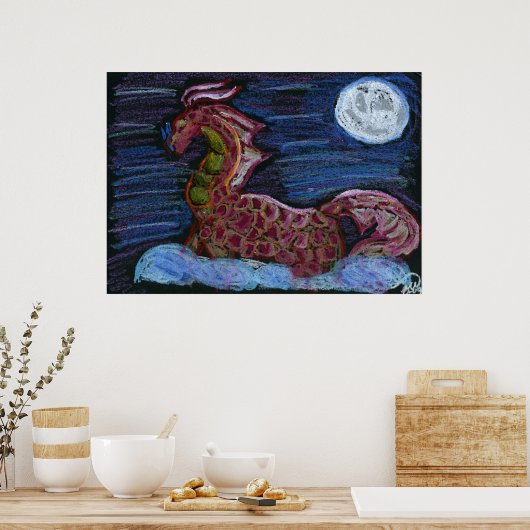 Drachenwolke Poster (Küche)