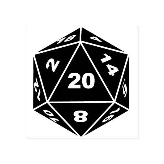 Drachenwürfel Gummistempel (Prägung)