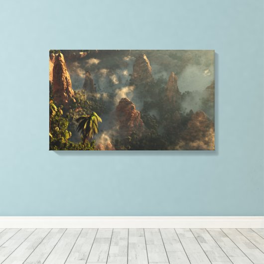 Drachenzähne (Triptych) Leinwanddruck (Insitu (Holzboden))