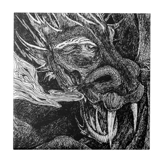 Drachenziegel Fliese (Vorderseite)