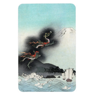 Drachenzorns Seeschlacht für den Fuji, Japan Magnet