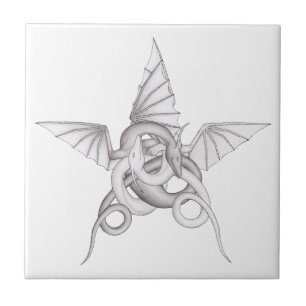 DrachePentagram Fliese