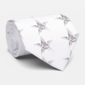 DrachePentagram Krawatte (Gerollt)