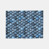 Dracheskalen/blaue Edelsteine Fleecedecke (Vorderseite (Horizontal))