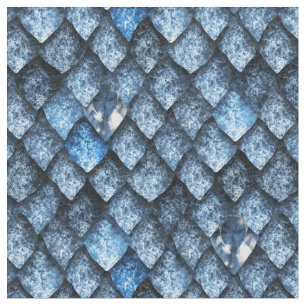 Dracheskalen/blaue Edelsteine Stoff