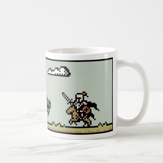 Dracheslayer-8-Bitpixel-Kunst-Tasse Kaffeetasse (Rechts)