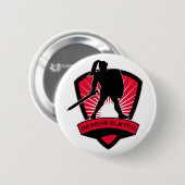 Dracheslayer-Ritter-Knopf Button (Vorne & Hinten)