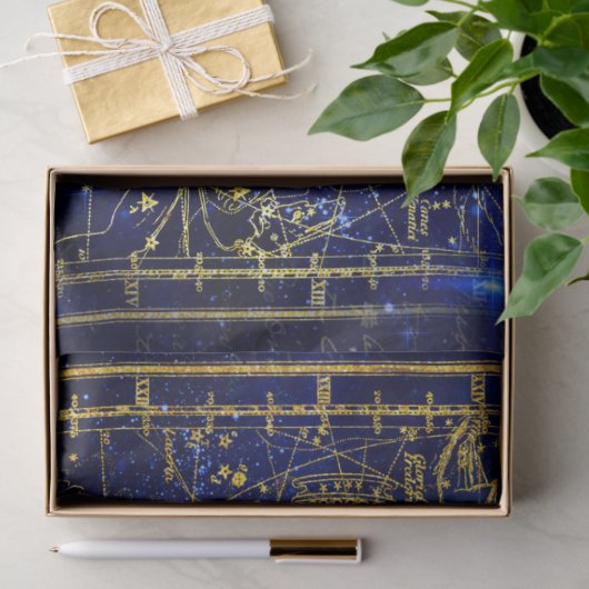 Draco Gold Celestial Constellation Seidenpapier (Geschenk)