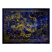 Draco-Gold-Konstellation Poster (Vorderseite)