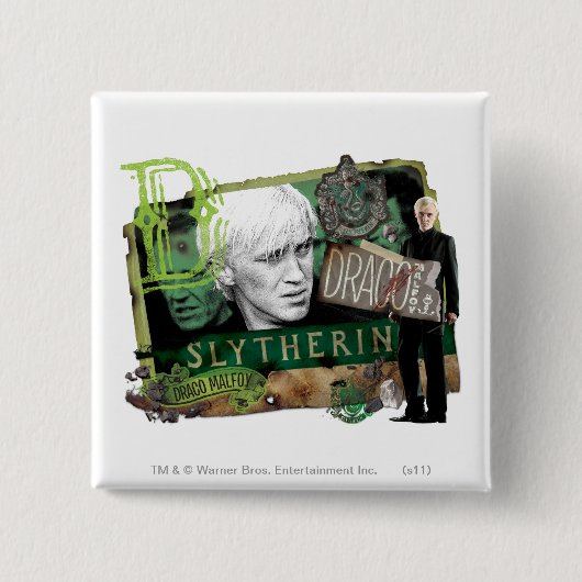 Draco Malfoy Collage 1 Button (Vorderseite)