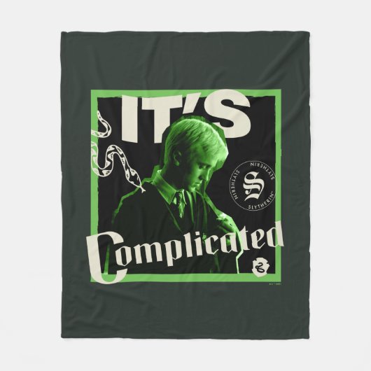 Draco Malfoy - "Es ist kompliziert" Fleecedecke (Vorderseite)
