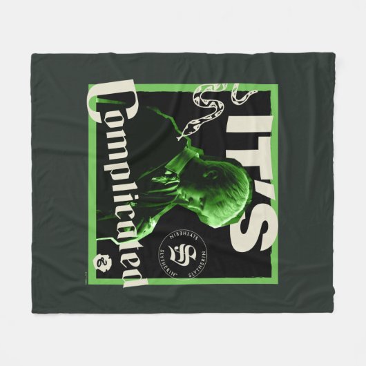 Draco Malfoy - "Es ist kompliziert" Fleecedecke (Vorderseite (Horizontal))