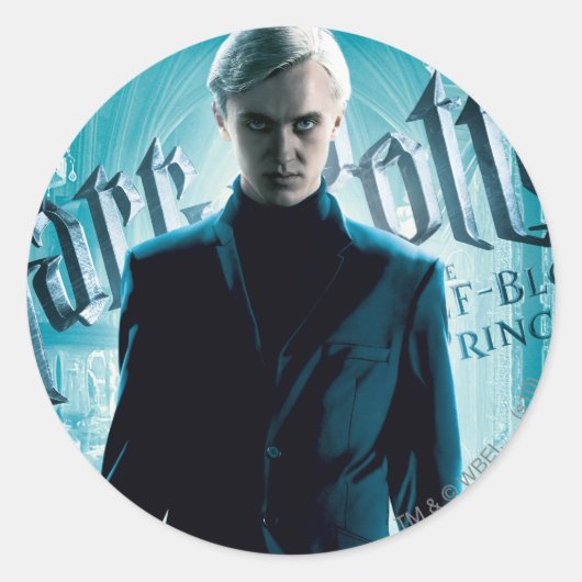 Draco Malfoy Runder Aufkleber (Vorderseite)