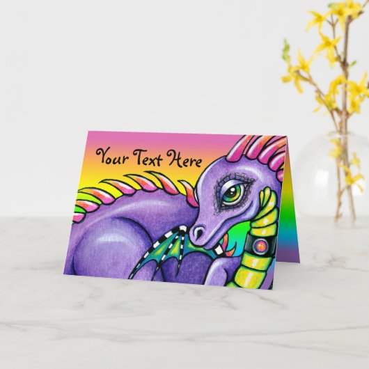 "Draco-" niedliche Karte (Gelbe Blume)