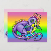 "Draco" Niedlicher Baby Rainbow Dragon Postcard Postkarte (Vorne/Hinten)