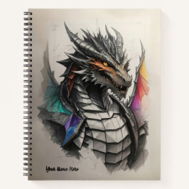 Draconic Chronicles: Eine Dragon Sketch-Reise Notizblock