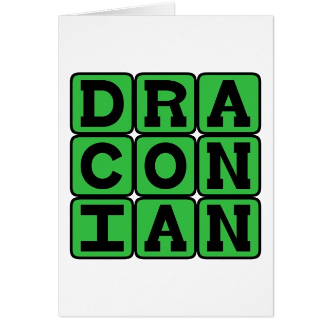 Draconisch, übermäßig hart und schwer (Vorne)
