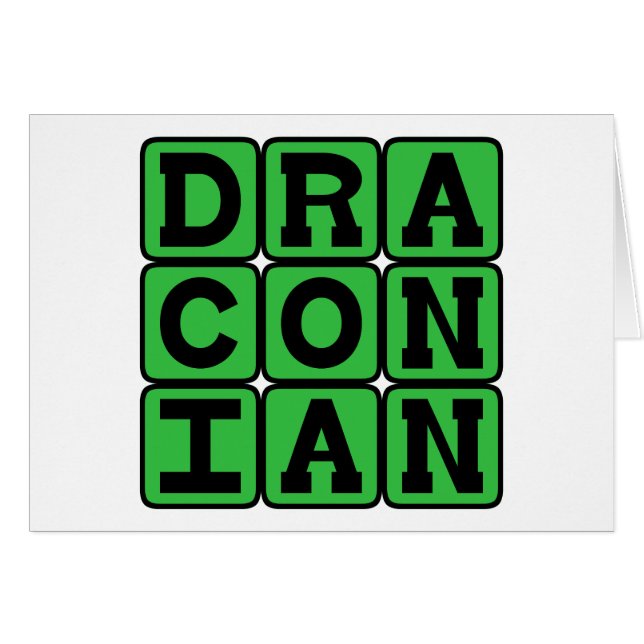 Draconisch, übermäßig hart und schwer (Vorderseite (Horizontal))