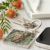 Drac's Finery - Gothic Dragon Floral Pillow Schlüsselanhänger (Vorderseite rechts)