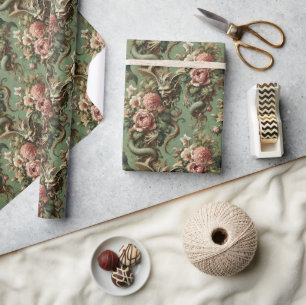 Drac's Finery - Mythischer Gotischer Drache Bandan Geschenkpapier