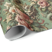 Drac's Finery - Mythischer Gotischer Drache Bandan Geschenkpapier (Rolleneckpunkt)