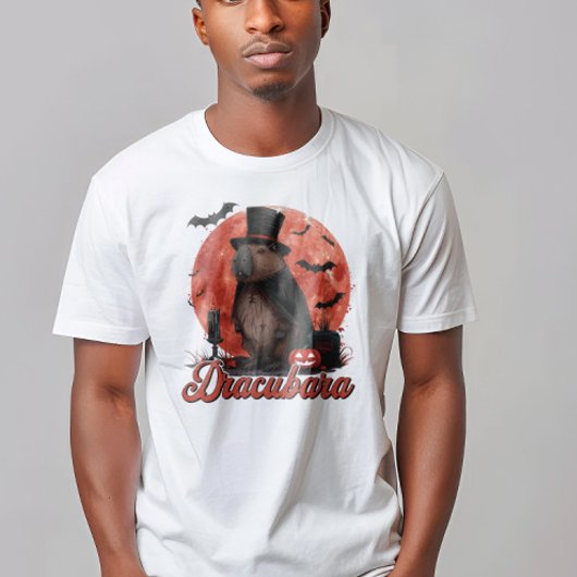 Dracubara Capybara Halloween Funny T - Shirt