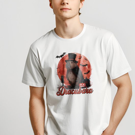 Dracubara Capybara Halloween Funny T - Shirt