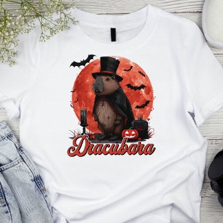 Dracubara Capybara Halloween Funny T - Shirt