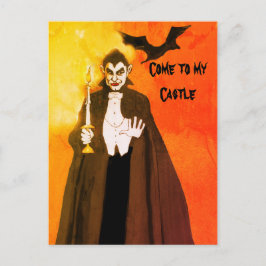 Dracula Art Halloween-Party Postkarte